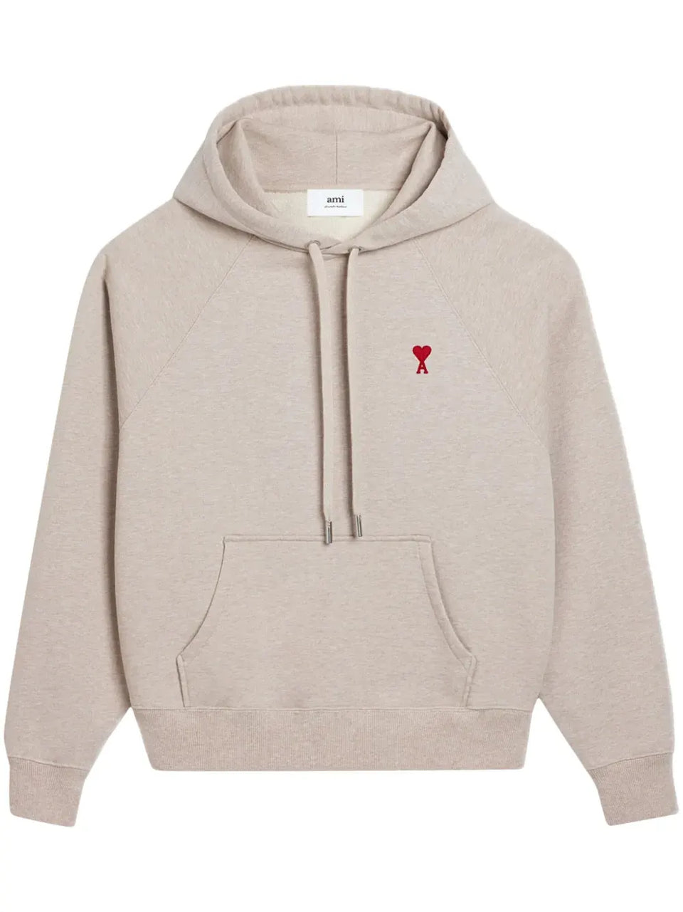 AMI Paris Ami De Coeur Hoodie light beige