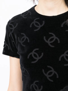 1996 CC pattern textured T-Shirt