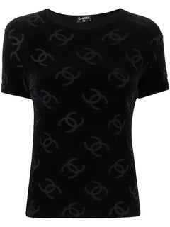 1996 CC pattern textured T-Shirt