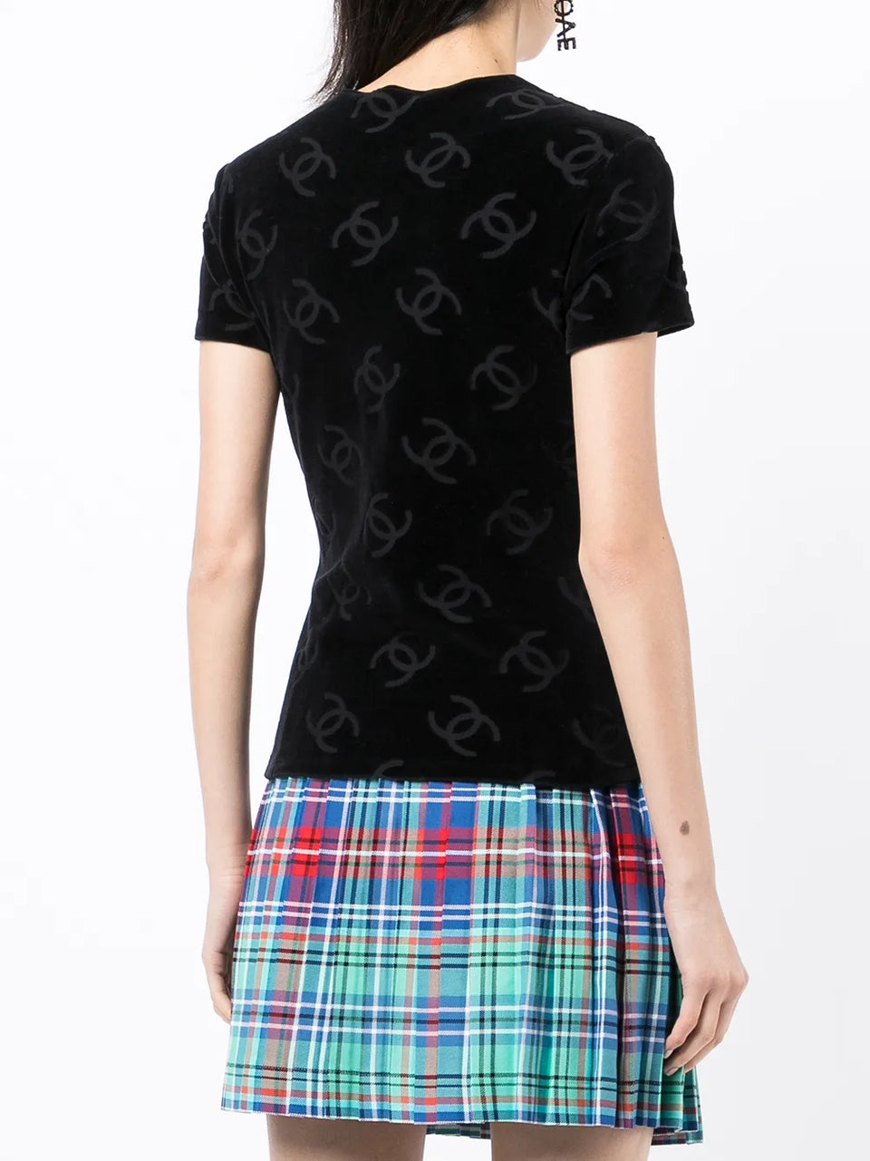 1996 CC pattern textured T-Shirt