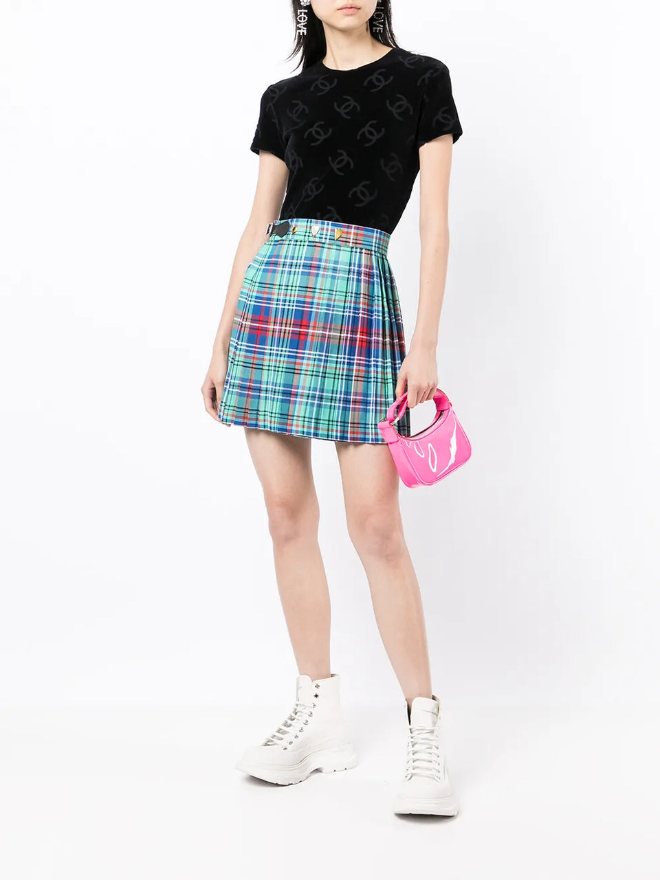 1996 CC pattern textured T-Shirt