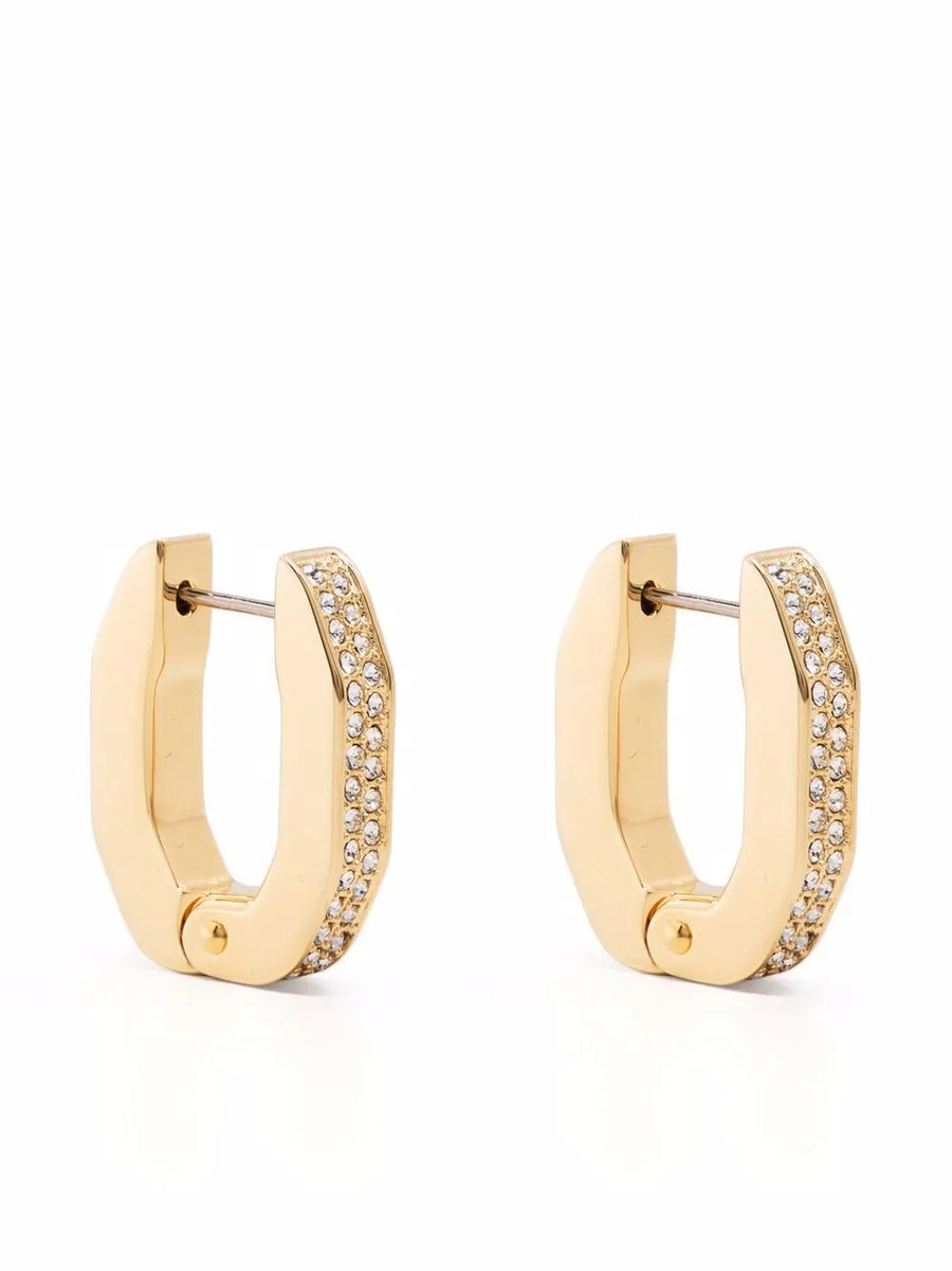 Dextera crystal embellished hoop earrings