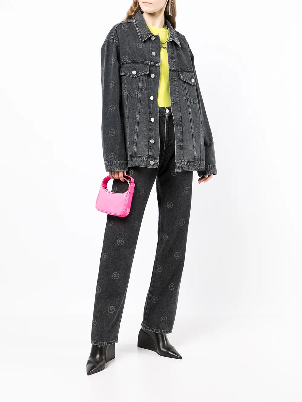 logo-print denim jacket