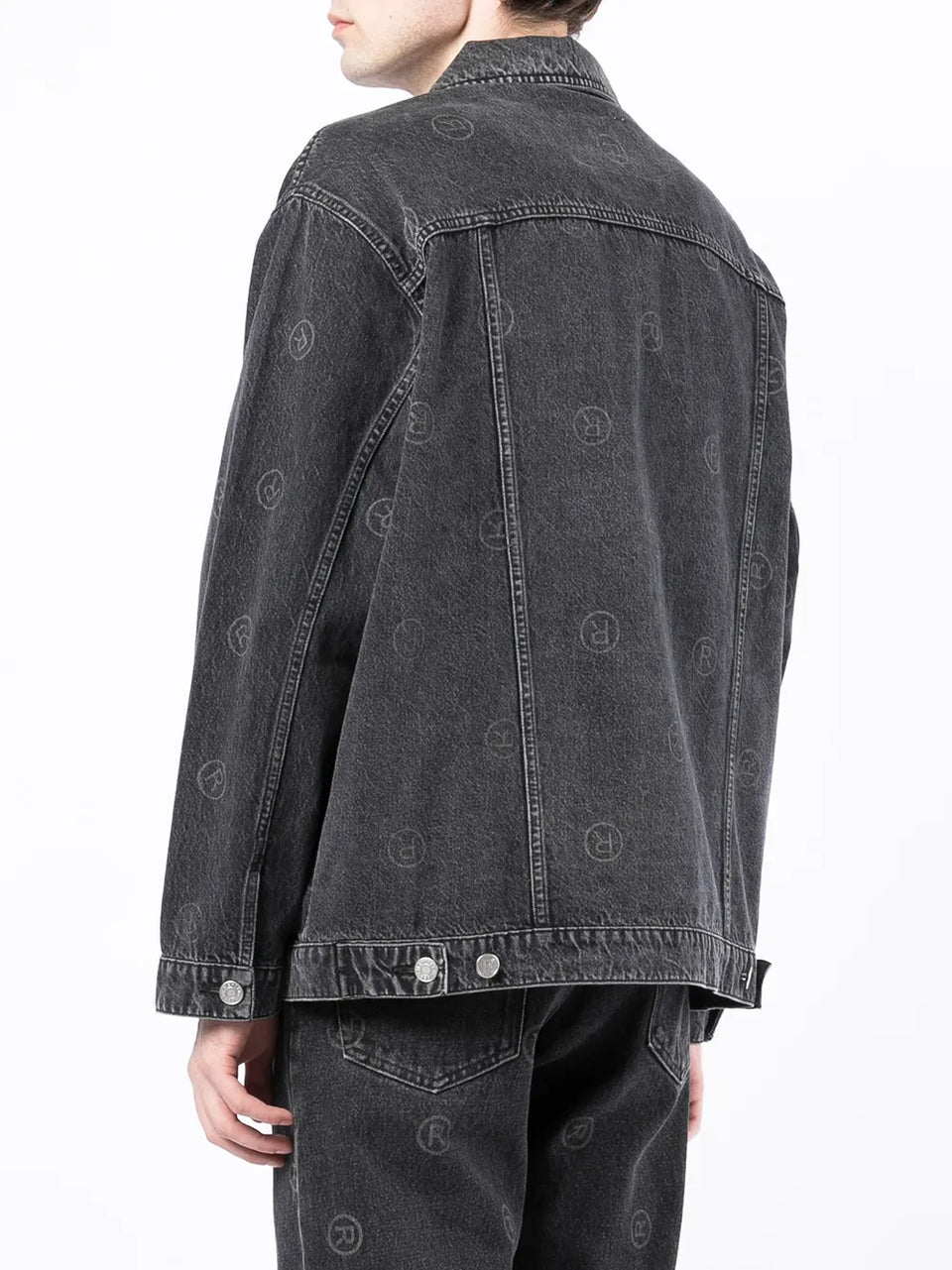 logo-print denim jacket