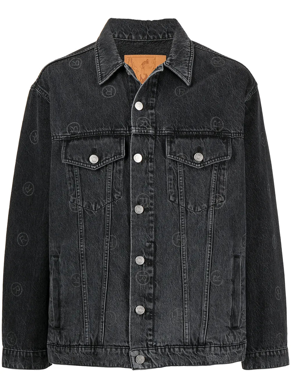 logo-print denim jacket