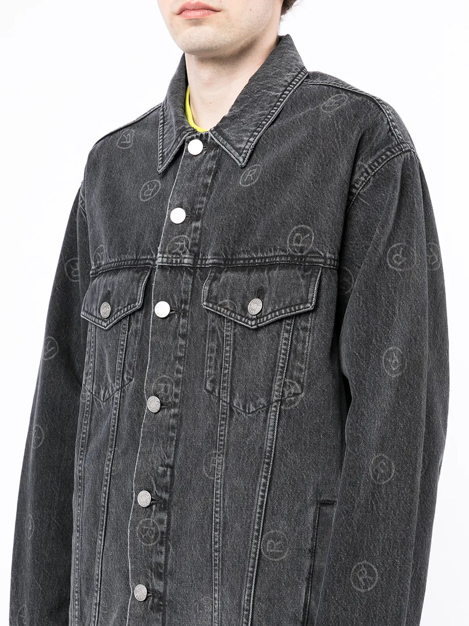 logo-print denim jacket