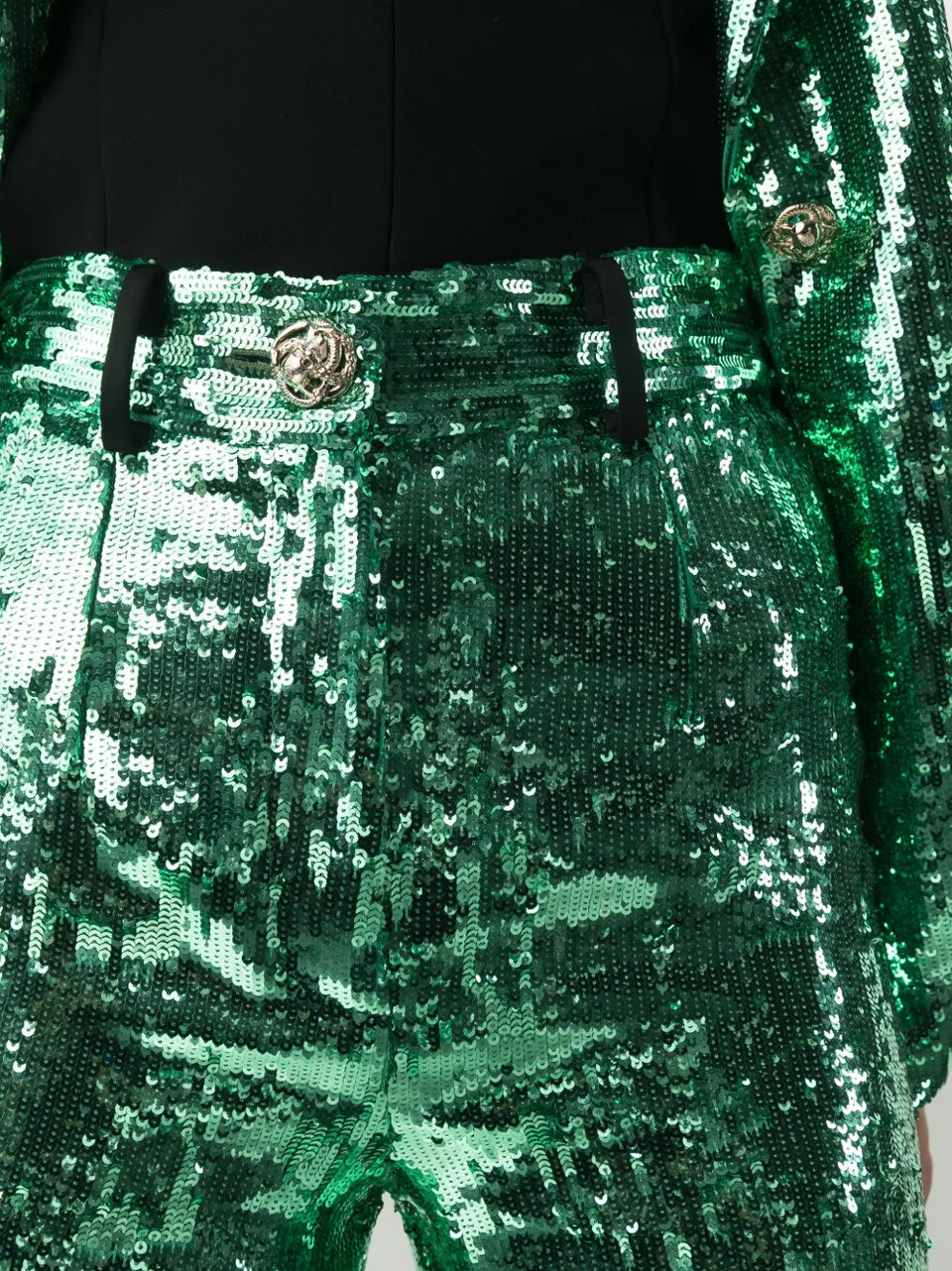 sequin-embellished wide-leg trousers