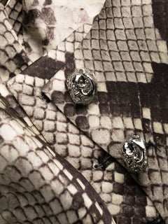 Python-print silk long dress