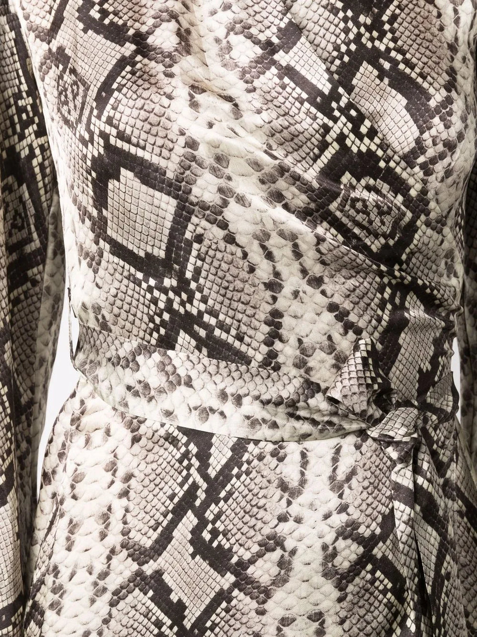 Python-print silk long dress