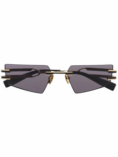 geometric frameless sunglasses