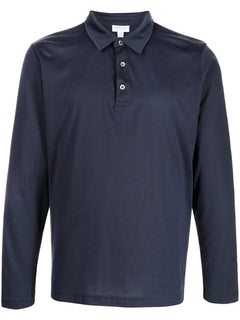 button-up long-sleeved polo shirt