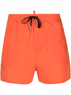 Icon-print drawstring swim shorts