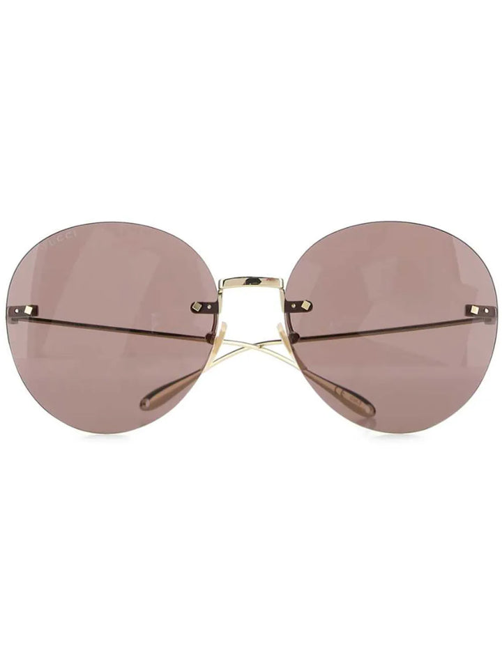frameless round sunglasses
