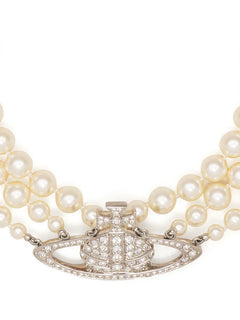 Orb pearl-detail necklace