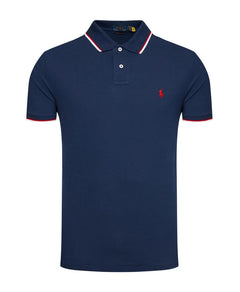 Polo Ralph Lauren Blue Cotton Polo with Button Fastening