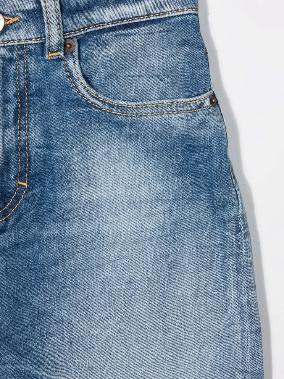 mid-rise slim-cut jeans