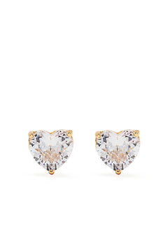 crystal heart-stud earrings
