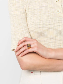 Talisman clover signet ring