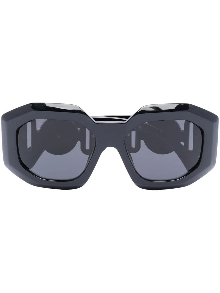 oversized geometric frame sunglasses