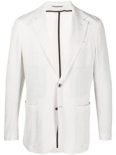 fitted single-breasted button blazer