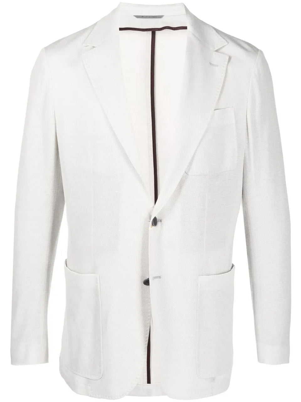 fitted single-breasted button blazer