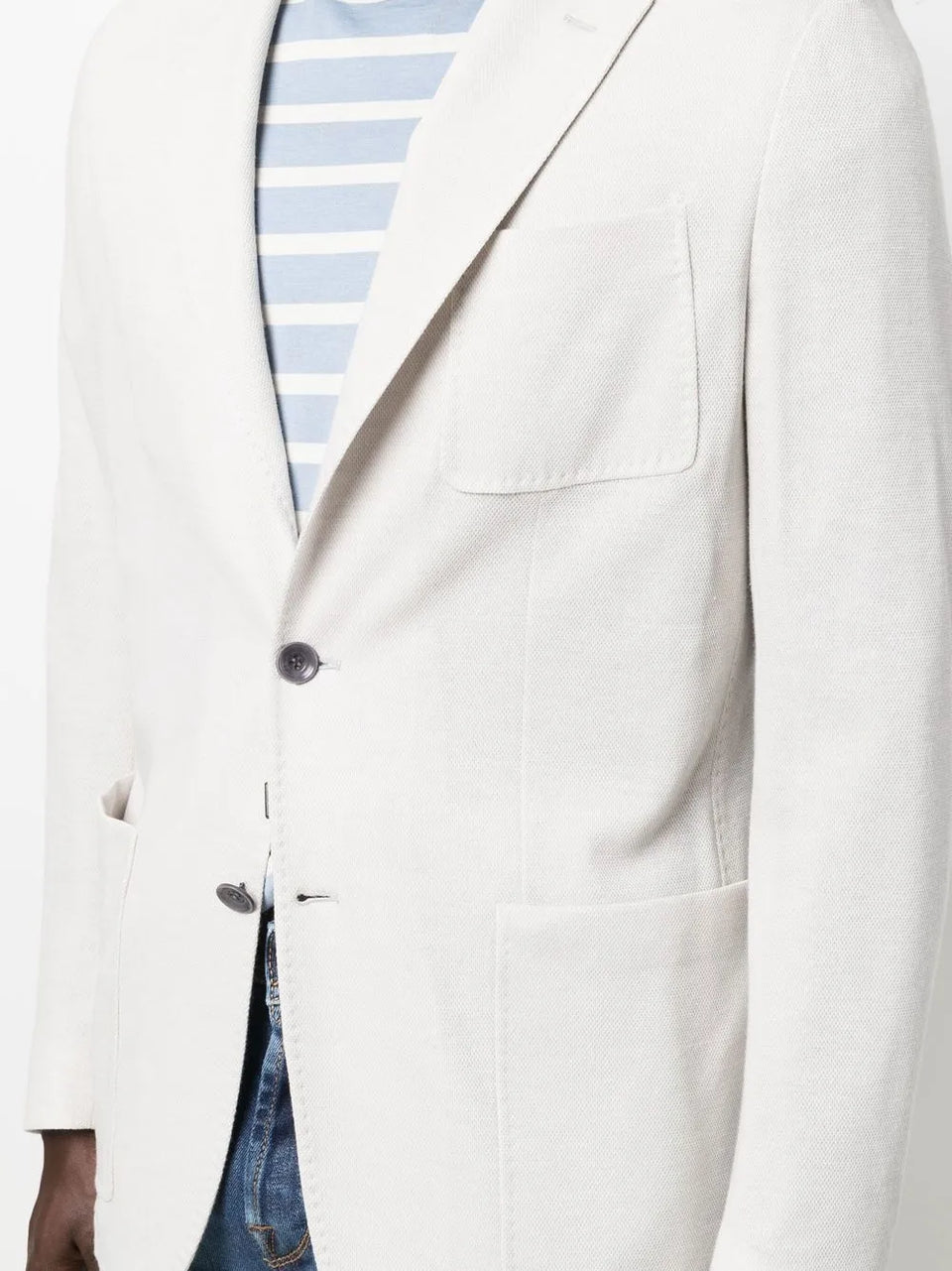 fitted single-breasted button blazer