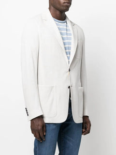 fitted single-breasted button blazer