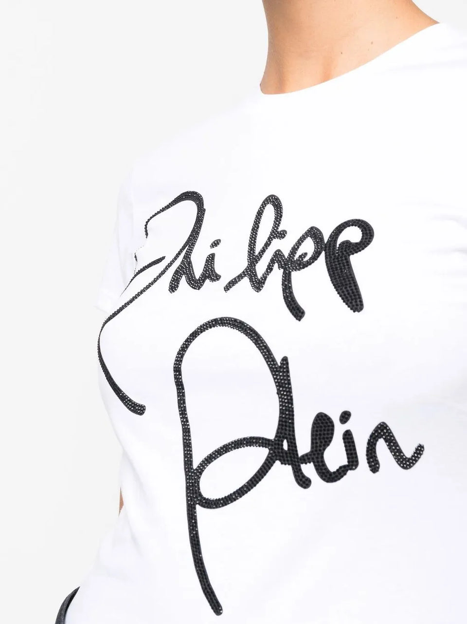 crystal-embellished script T-Shirt