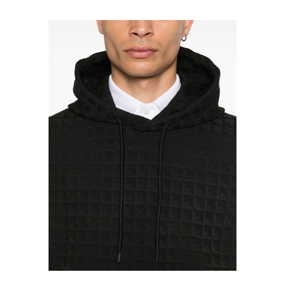 Lyocell-blend Jacquard Jersey Hoodie