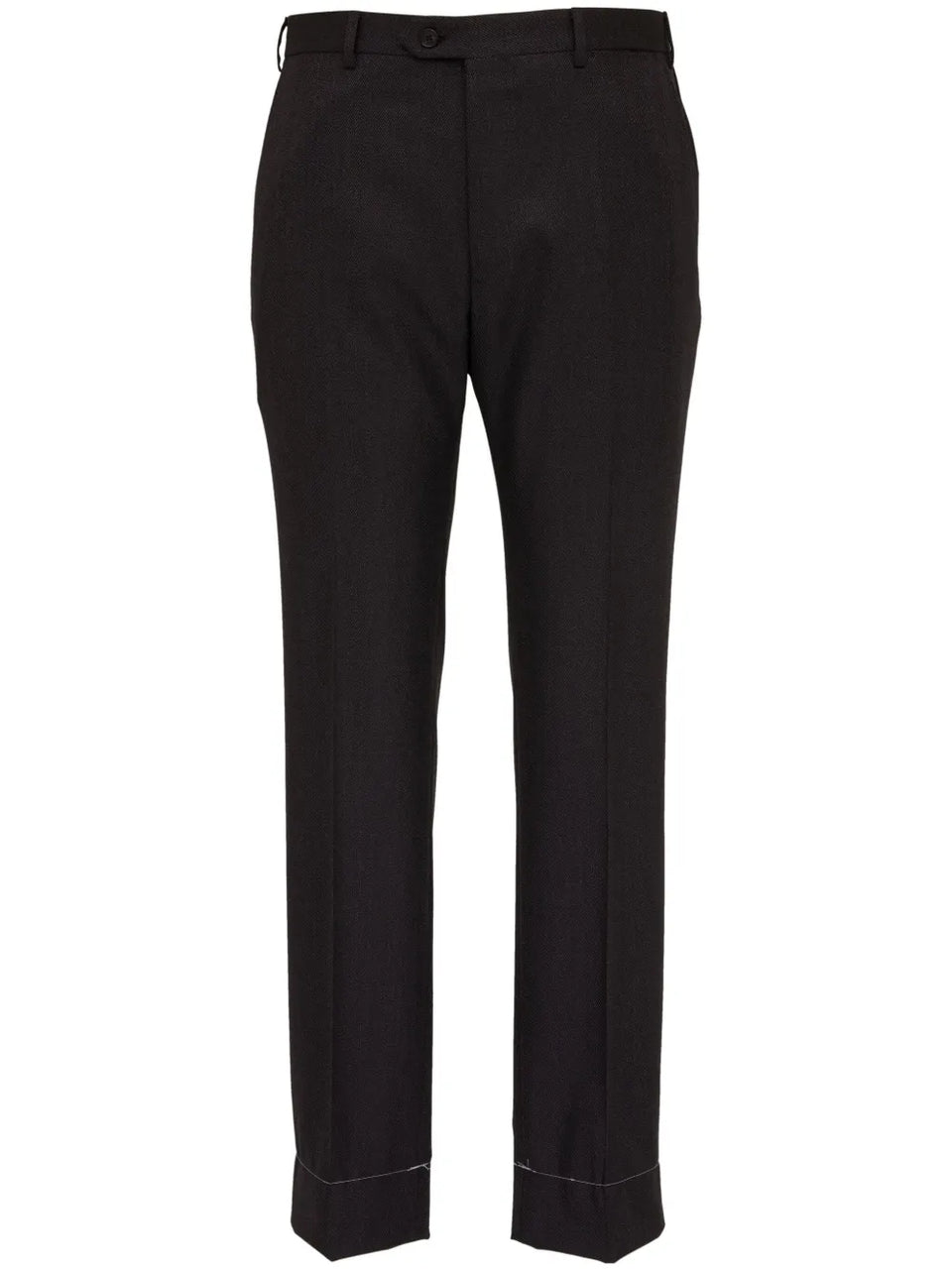 straight-leg tailored wool trousers