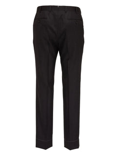 straight-leg tailored wool trousers
