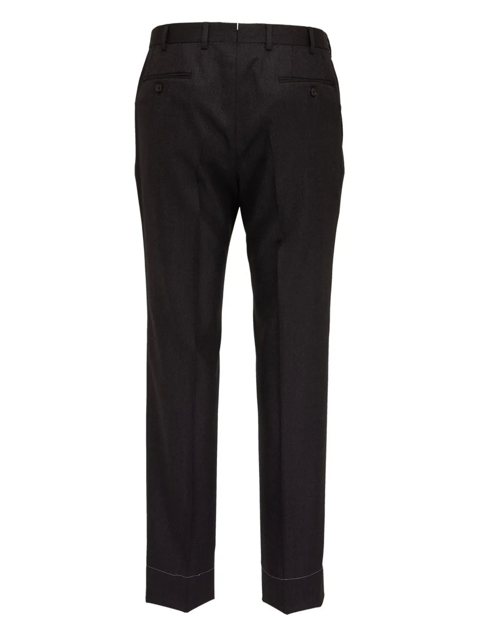 straight-leg tailored wool trousers