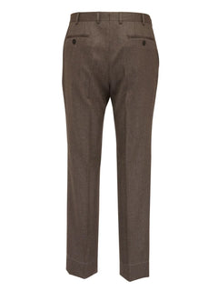 straight-leg tailored wool trousers