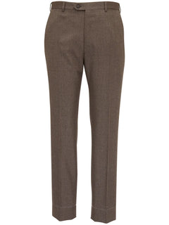 straight-leg tailored wool trousers