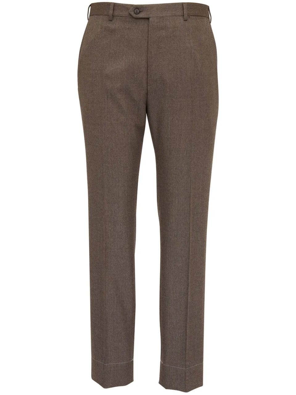 straight-leg tailored wool trousers