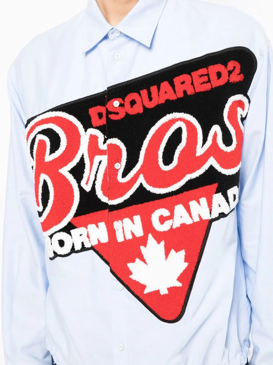 logo-patch long sleeve shirt