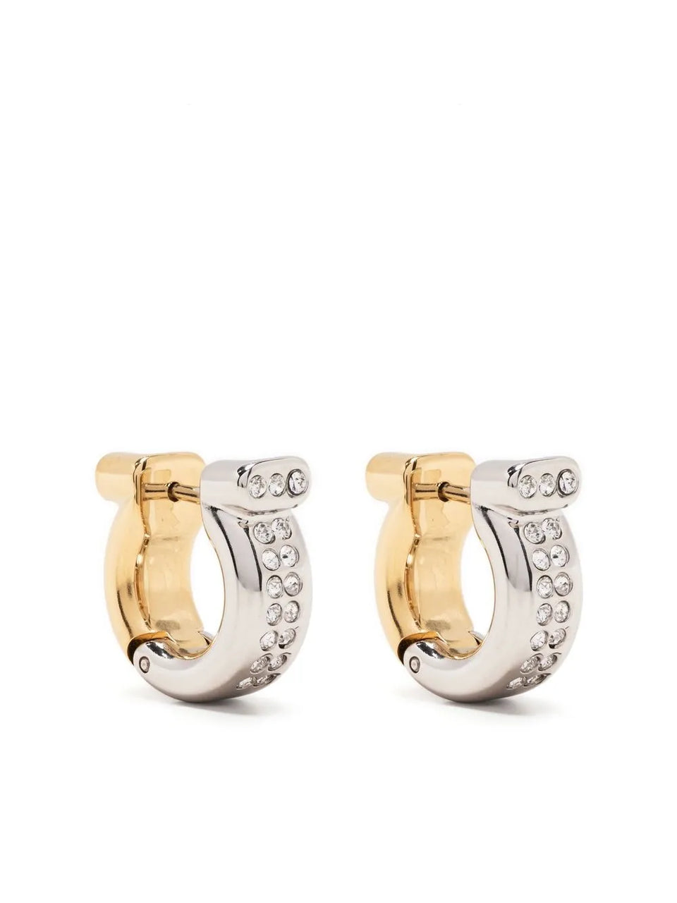 Gancini crystal-embellished hoop earrings