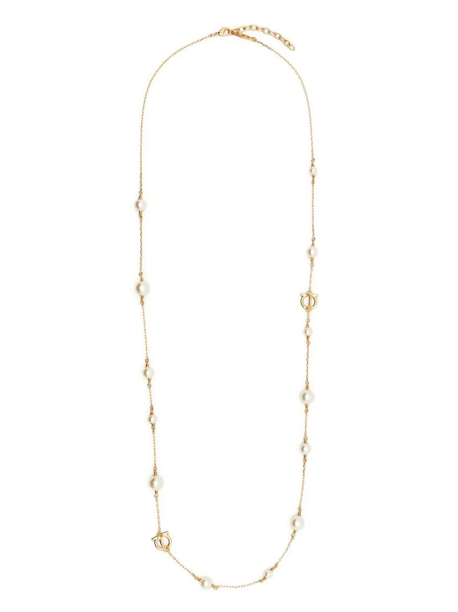 Gancini-charm rolo-chain necklace