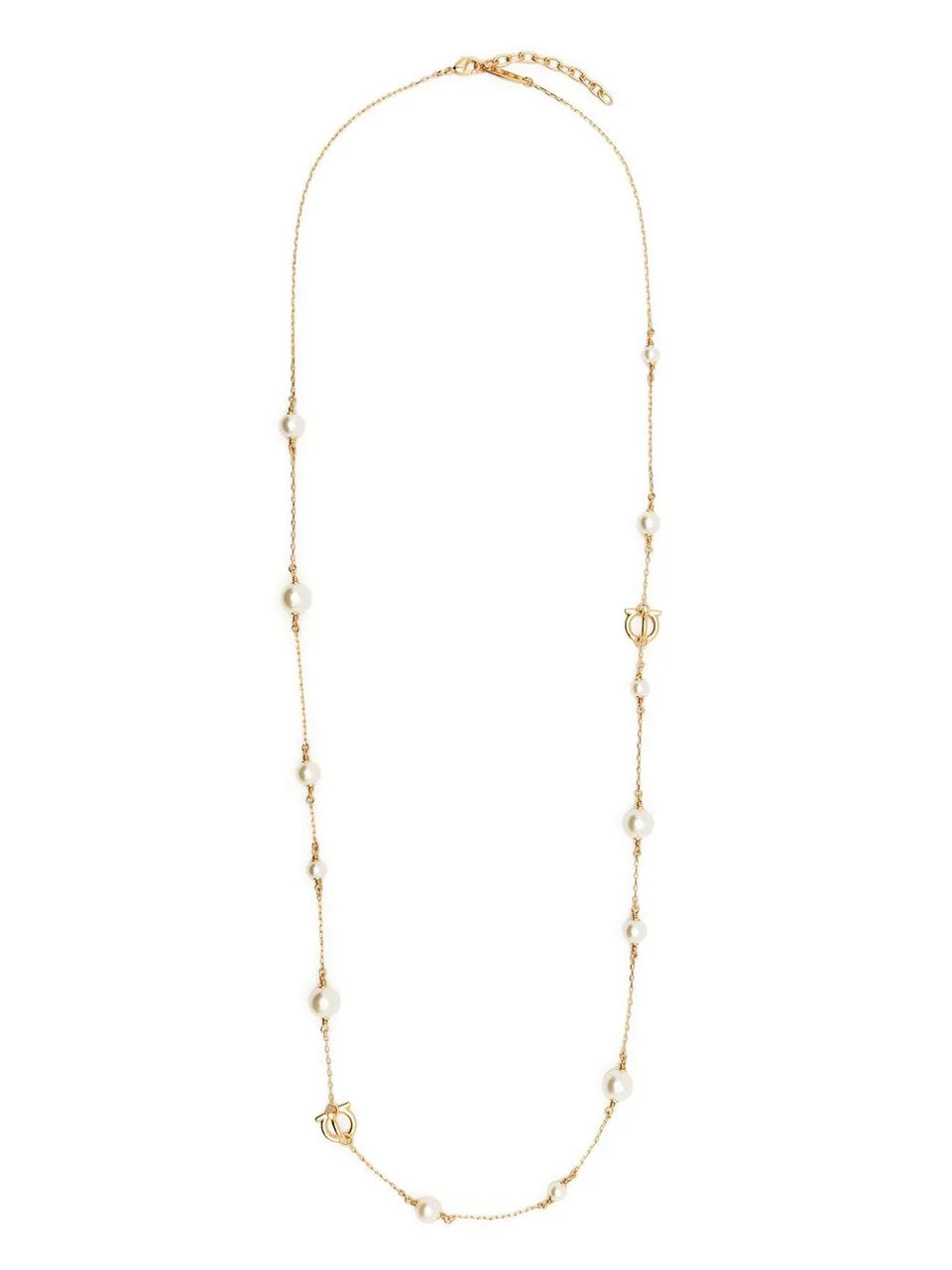 Gancini-charm rolo-chain necklace