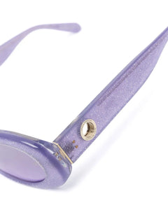 round-frame glitter sunglasses