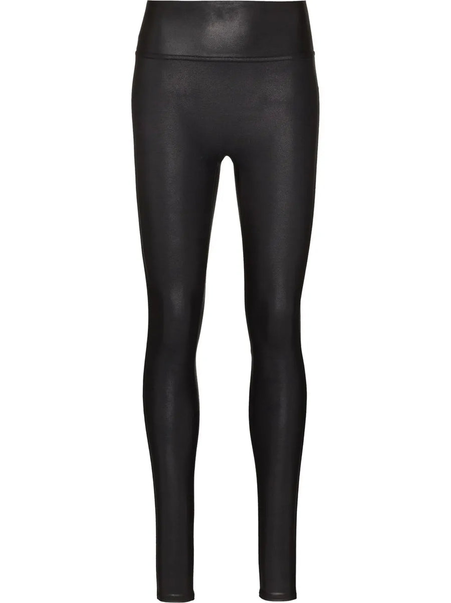 faux-leather leggings
