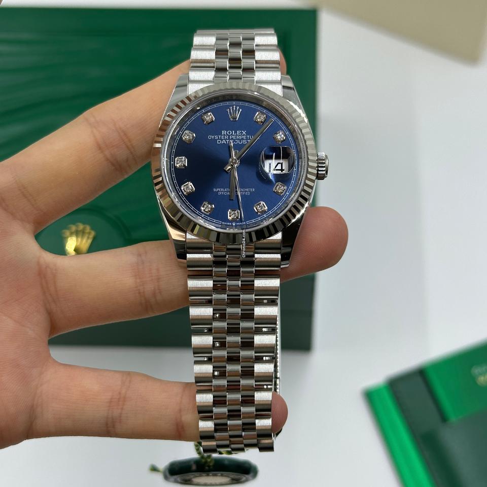 Rolex | Datejust | 126234 Blue Dial with diamond | Steel | 36 mm | Steel | Blue | Automatic