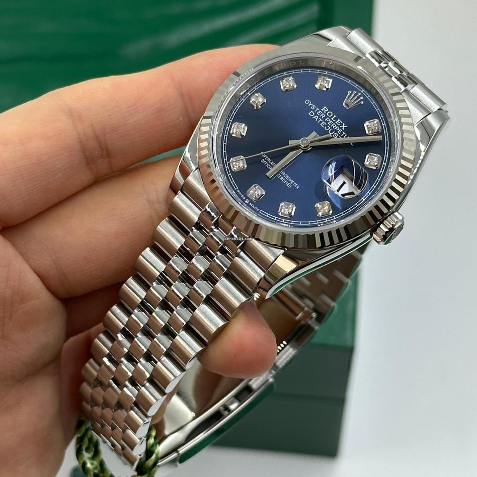 Rolex | Datejust | 126234 Blue Dial with diamond | Steel | 36 mm | Steel | Blue | Automatic