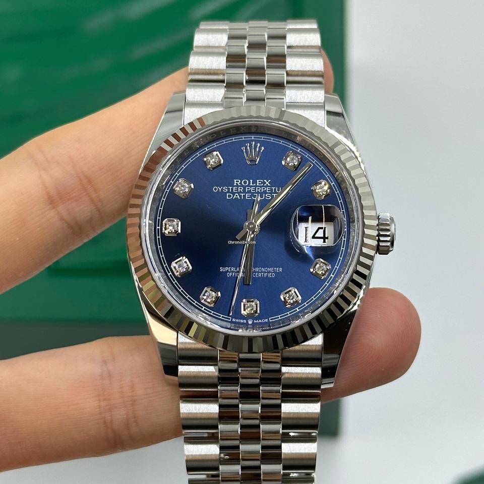 Rolex | Datejust | 126234 Blue Dial with diamond | Steel | 36 mm | Steel | Blue | Automatic