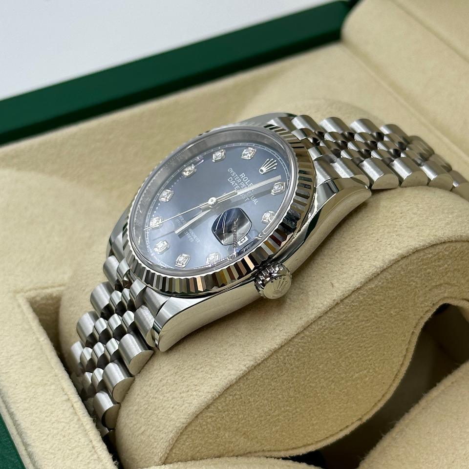 Rolex | Datejust | 126234 Blue Dial with diamond | Steel | 36 mm | Steel | Blue | Automatic