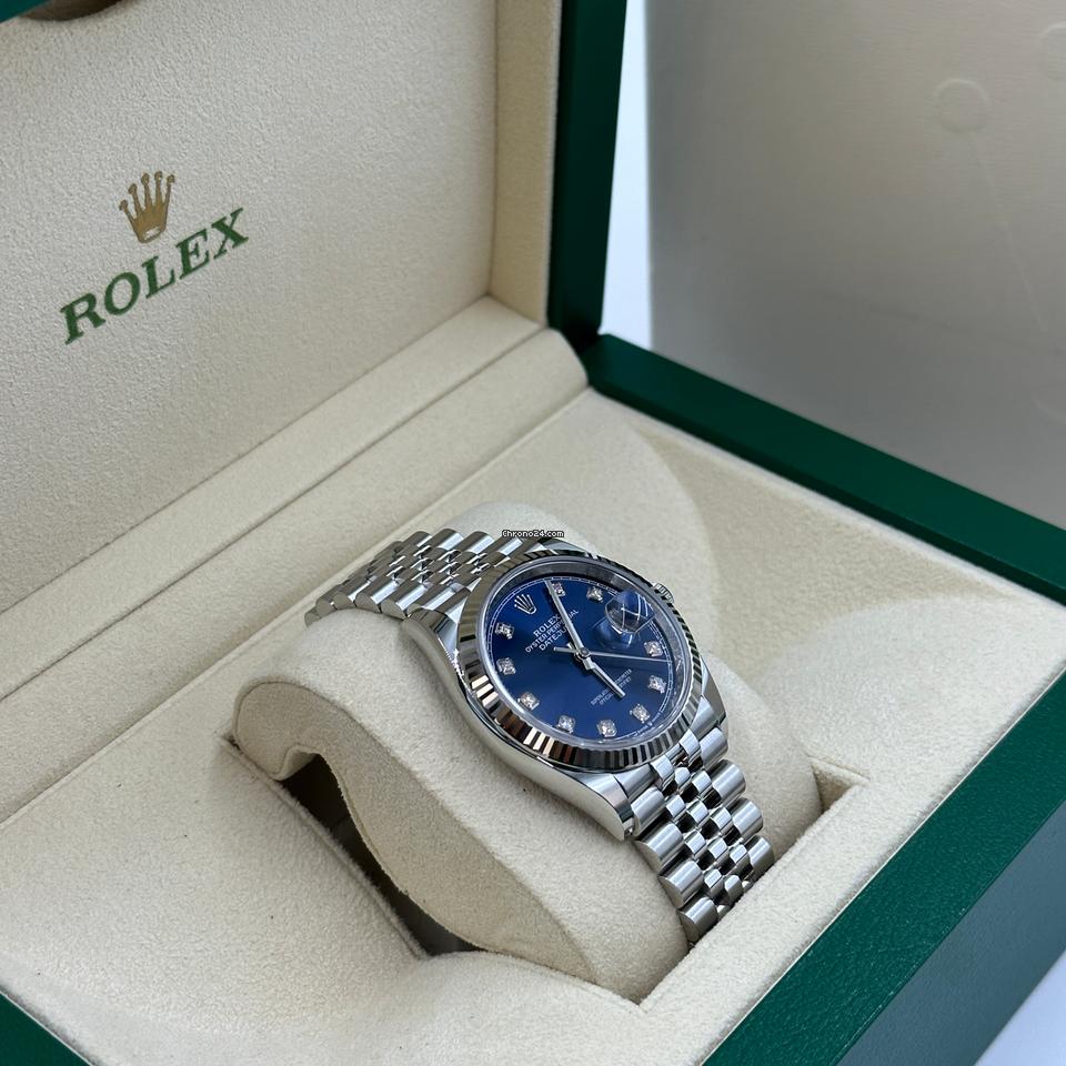 Rolex | Datejust | 126234 Blue Dial with diamond | Steel | 36 mm | Steel | Blue | Automatic