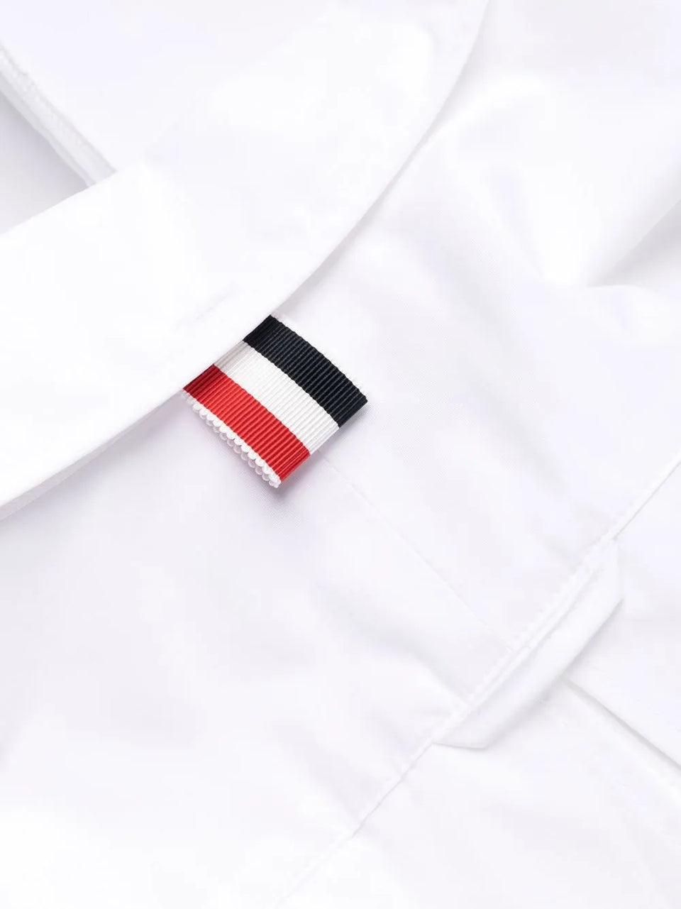 pleat-detail cotton shirtdress