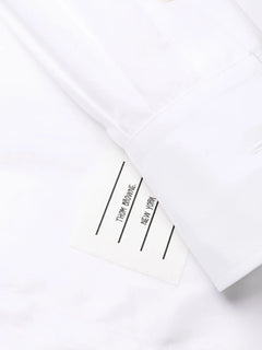 pleat-detail cotton shirtdress