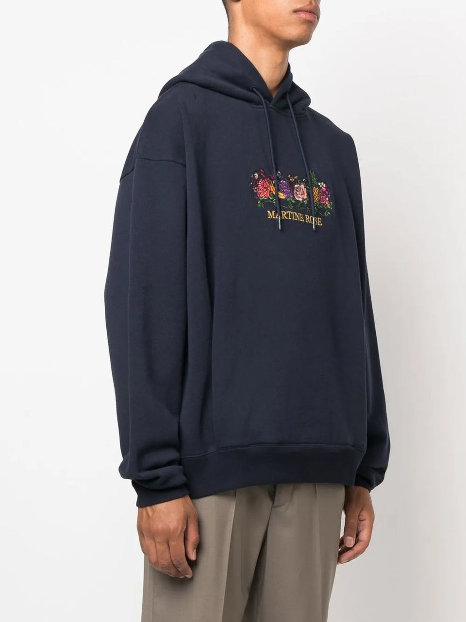 Logo Embroidered Drawstring Hoodie