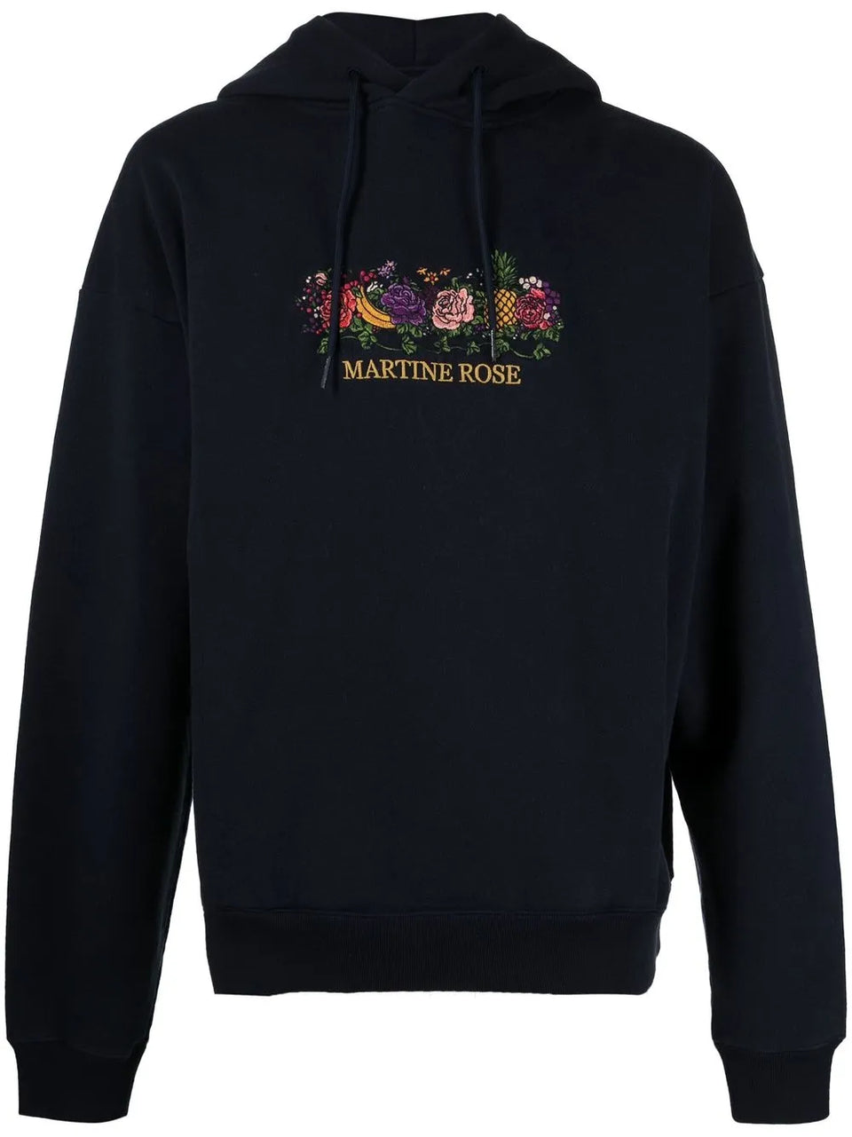 Logo Embroidered Drawstring Hoodie
